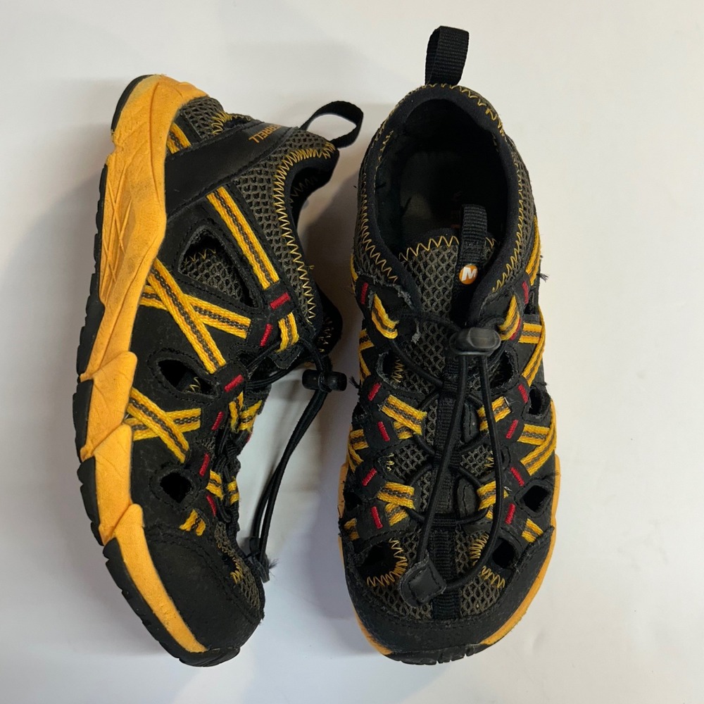 Merrell Boys M-Hydro Chop Shan Water Sandals Black Yellow Red Big Boys Size 1W